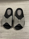 Black/ Silver Bow Sandal