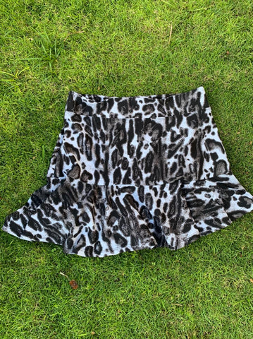 Black Leopard Skirt